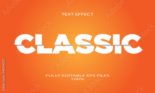 Sliced text effect editable font style