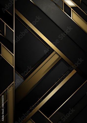Modern gold and black geometric design background geometry