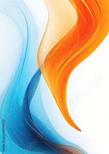 Stick orange blue Colorful abstract Banner Design photo