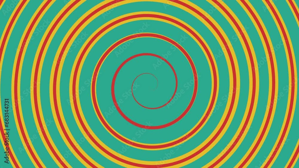 Abstract Loop Animation Rotating Spiral Circle Lines in Cartoon Comic Style Abstract Loop Animation Rotating Spiral Circle Lines in Cartoon Comic Style