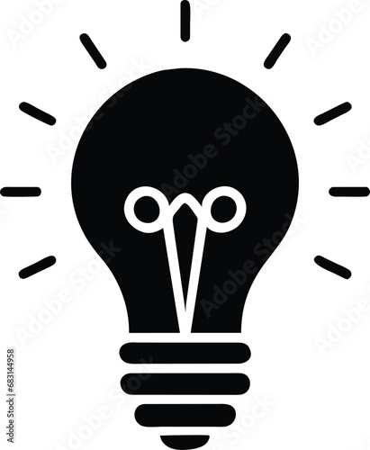 Icon design showing about light bulb symbol.