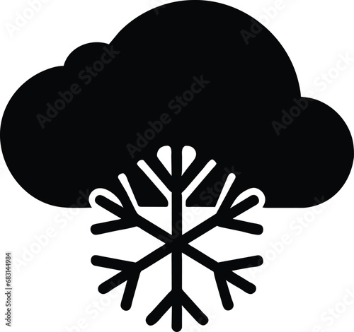 Icon design related to cold weather