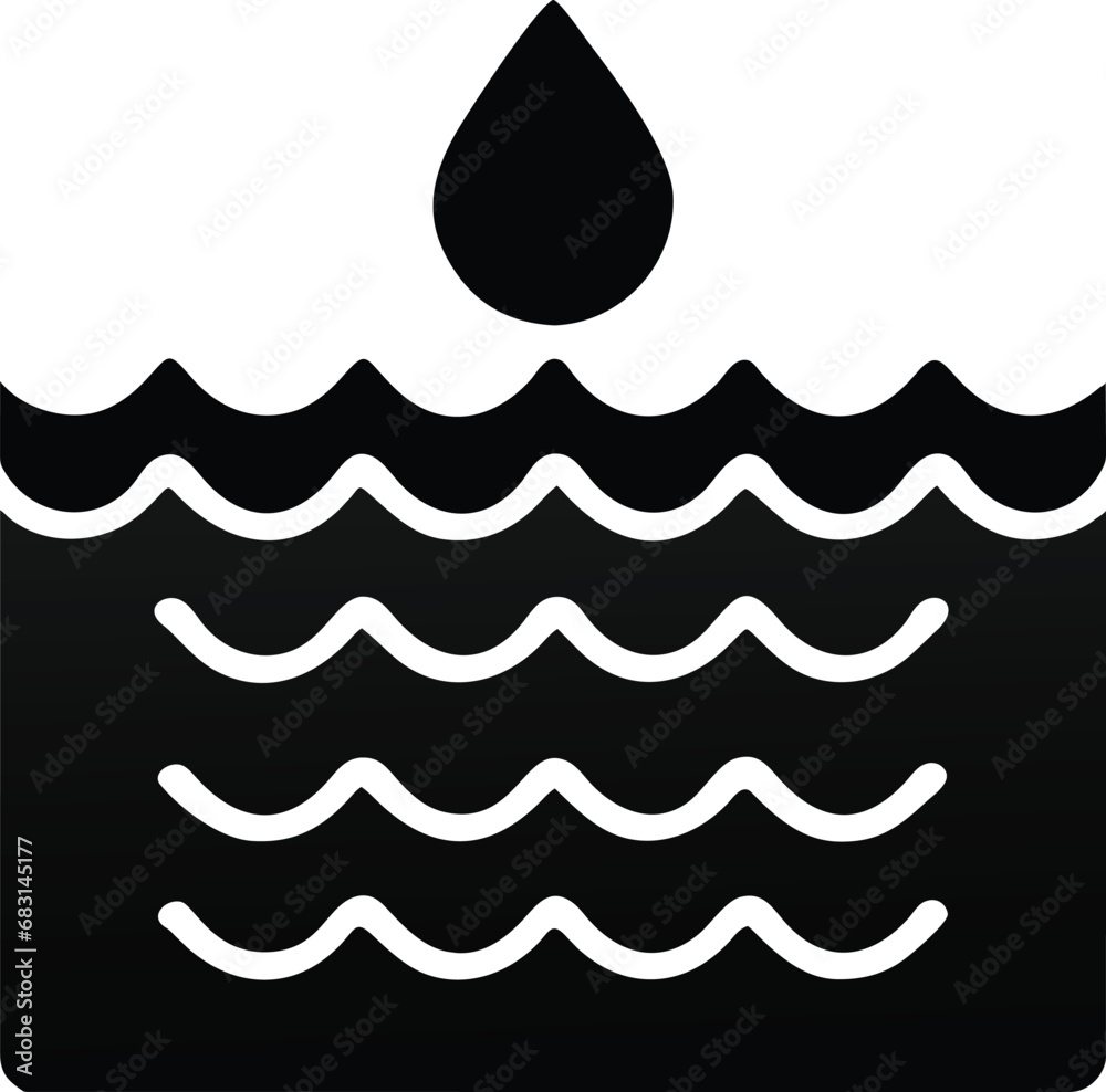 An icon showing about the water drop symbol. An icon showing about the water drop symbol.