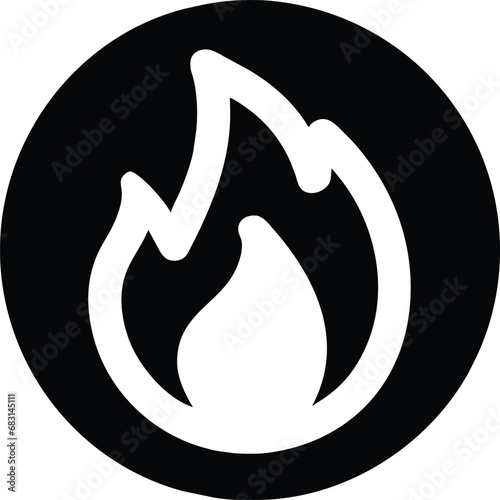 Icon design related to flame logo symbol.