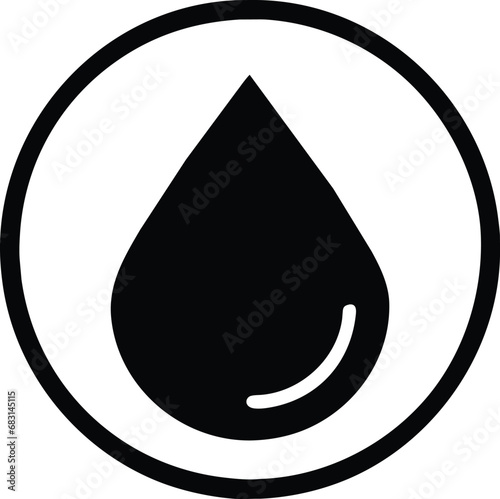 Icon design related to water drop logo symbol.