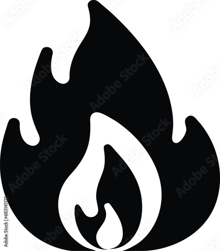 Representation of icons related to the flame symbol.
