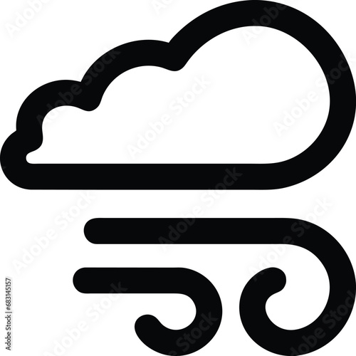Icon design related to wind and light clouds.