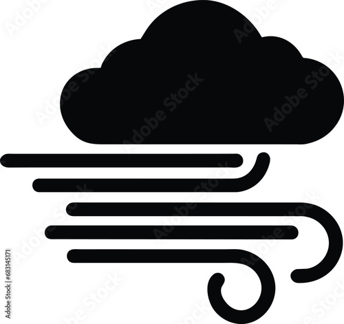 Icon design related to wind and clouds