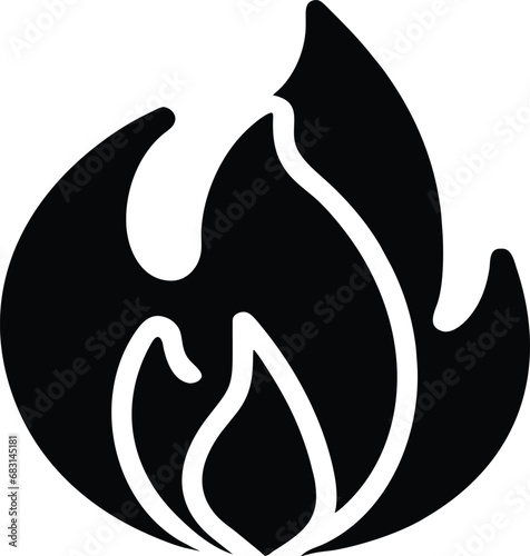 Icon design related to flame symbol