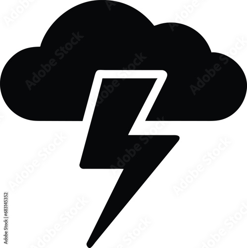 Weather related icons: thunder and cloud cover