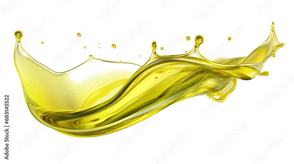 Fototapeta premium olive oil splash element on isolated background