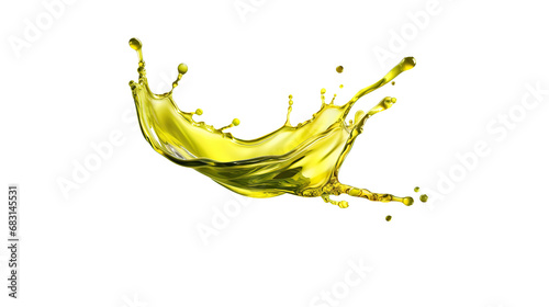 olive oil splash element on isolated background