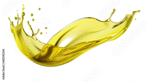 olive oil splash element on isolated background