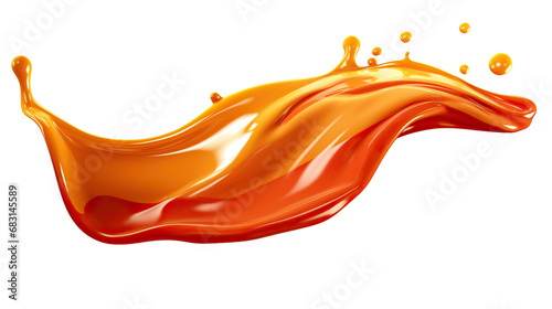 chili sauce splash element on isolated background