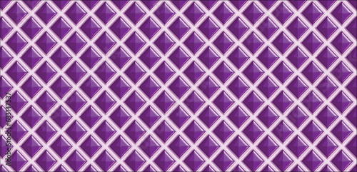 purple grid pattern, Diamond Shaped, Semi Gloss Mosaic Tiles arranged in the shape of a wall. Purple, Polished, Bricks stacked