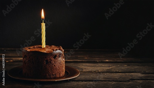 Candle on a cake alone