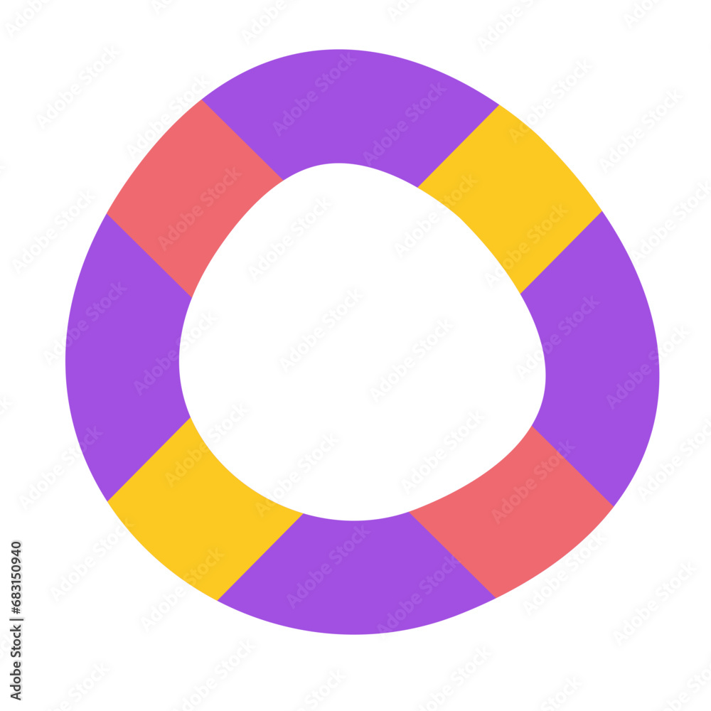 Obraz premium Floating Tire Illustration