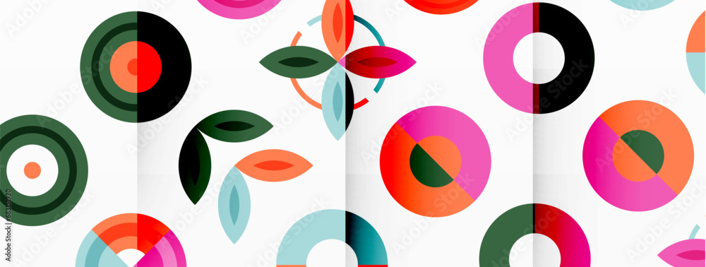 Vibrant and eye-catching vector background featuring a grid of colorful circles arranged in a patterned composition, perfect for modern and trendy designs Vibrant and eye-catching vector background featuring a grid of colorful circles arranged in a patterned composition, perfect for modern and trendy designs