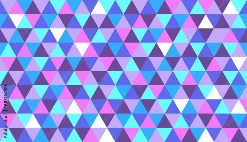 Fototapeta premium Geometric triangle mosaic pattern. Prism triangular Seamless Pattern Background Holographic Foil Multi Color Triangle Texture. repeat colorful-mosaic wallpaper