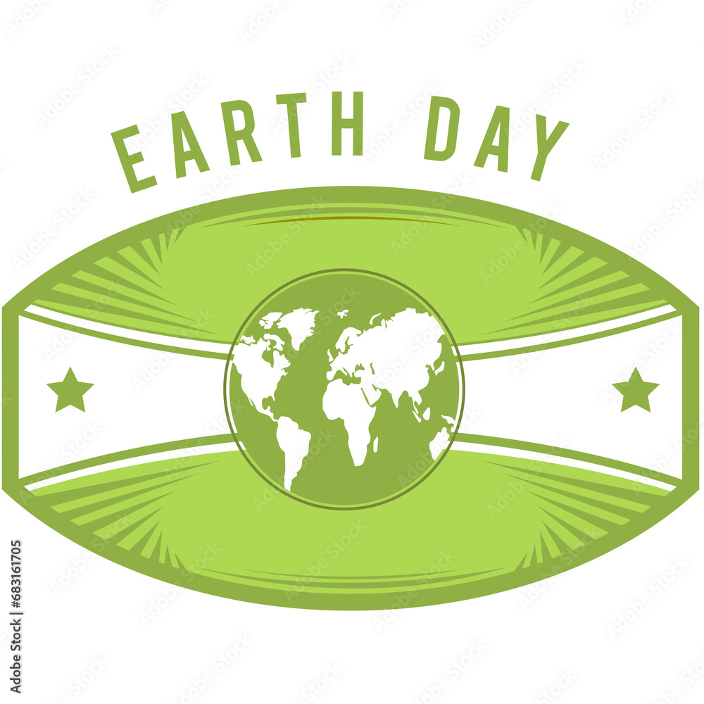 Digital png illustration of earth day text with globe on transparent background