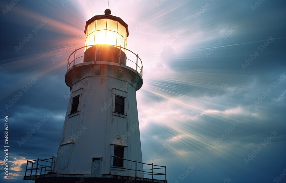 lighthouse at sunset