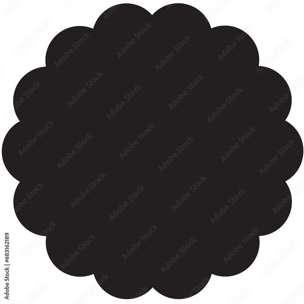 Digital png illustration of black shape with copy space on transparent background