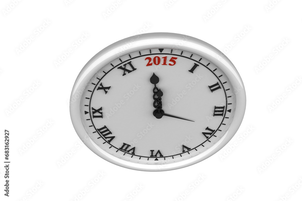 Digital png illustration of clock face with 2015 number on transparent background Digital png illustration of clock face with 2015 number on transparent background