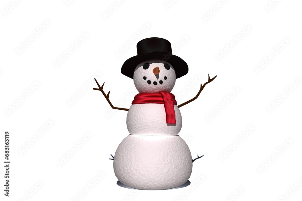 Digital png illustration of happy snowman with black hat on transparent background Digital png illustration of happy snowman with black hat on transparent background