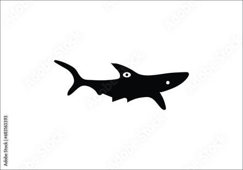 Bull Shark  minimal style design illustration icon