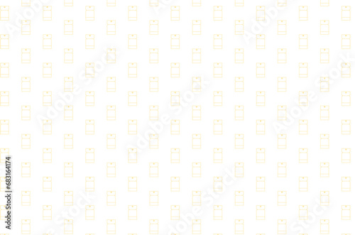 Digital png illustration of yellow badges repeated on transparent background