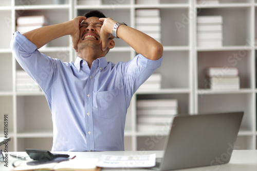 Business people who are serious about their work are stressed.
