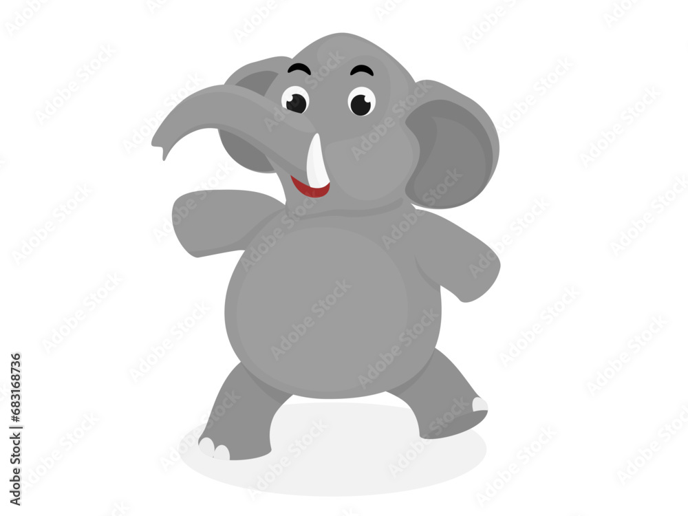 little elephant on white background. little elephant on white background.