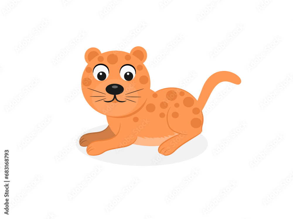 Cute little tiger on white background. Cute little tiger on white background.