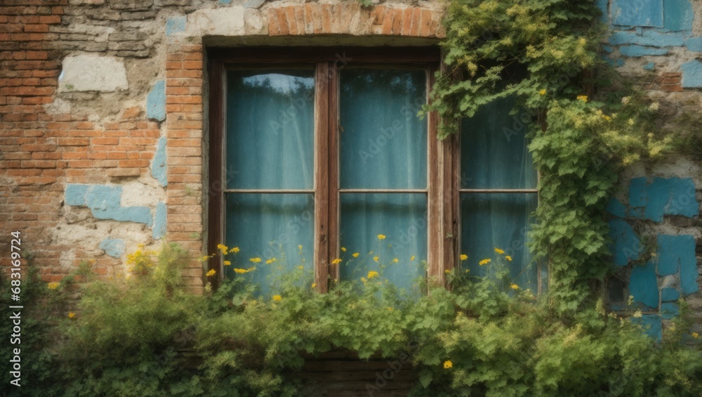 Window of an old house in the village Window of an old house in the village