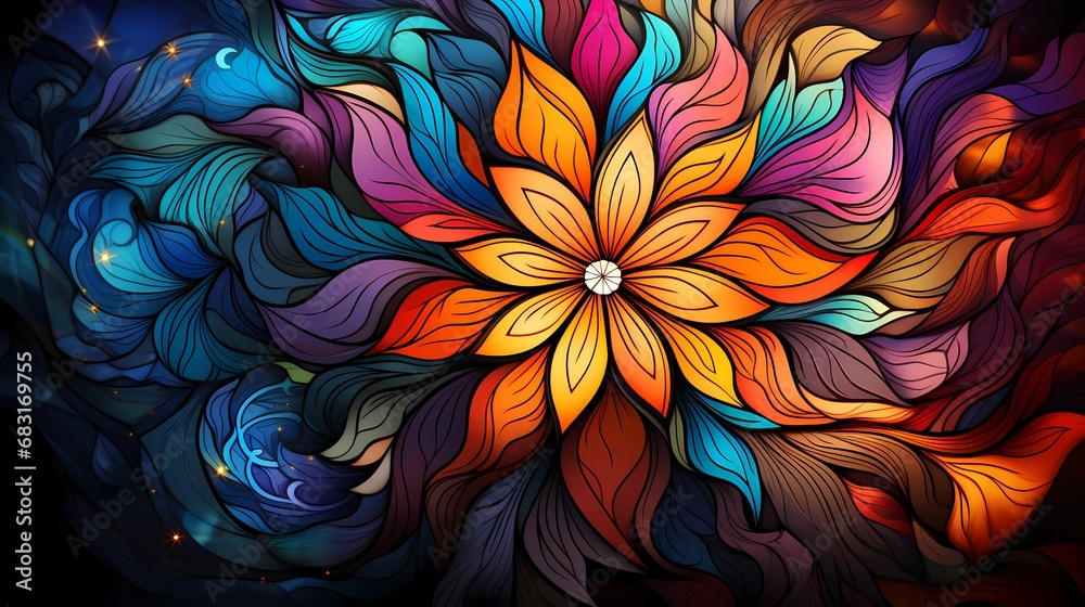 Groovy Kaleidoscope abstract background Groovy Kaleidoscope abstract background