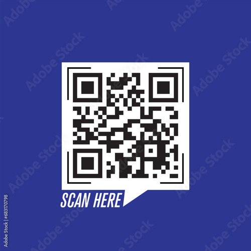 QR code vector in white background