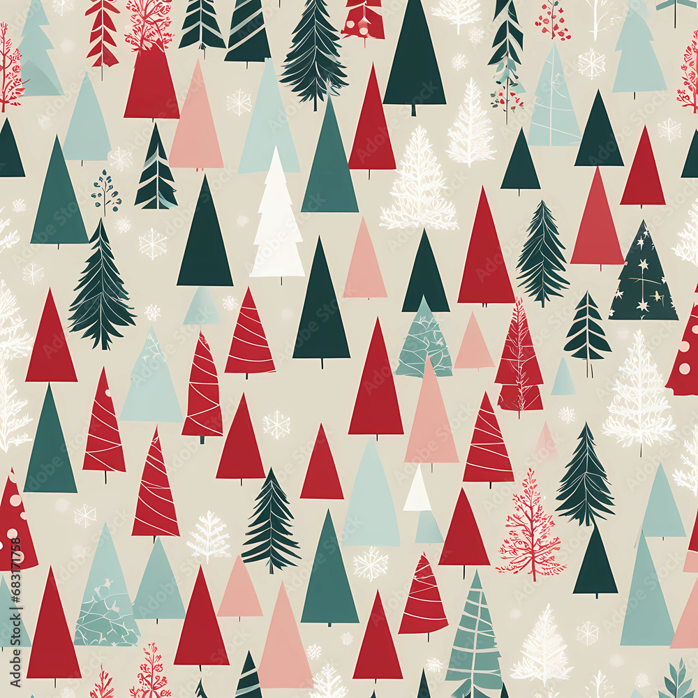 christmas tree seamless pattern christmas tree seamless pattern