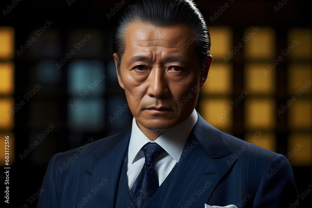 Confident Asian Businessman in Formal Attire Poses for the Camera with a Professional Demeanor Generative AI