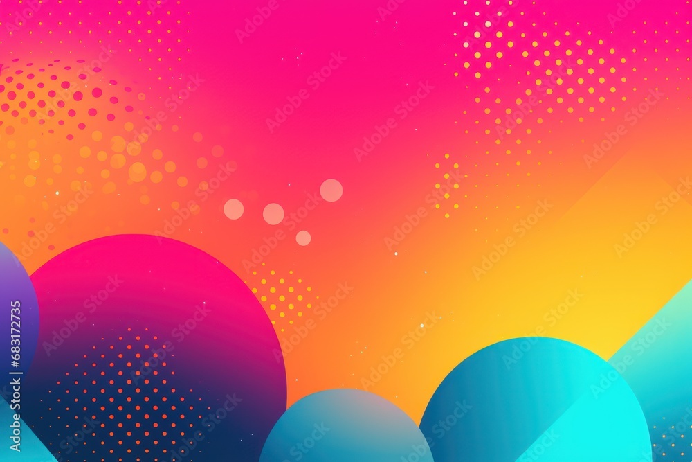 Abstract retro 80s style colorful shape background.