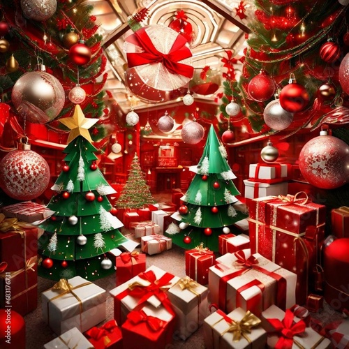 christmas tree and gift