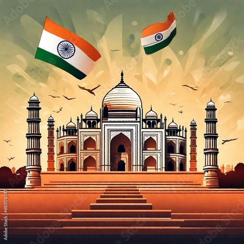 Indian Republic day, Taj Mahal in Agra 