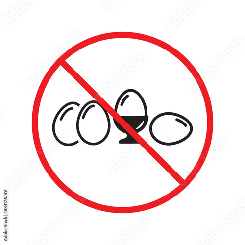 Free Download Forbidden egg vector icon. Warning, caution, attention, restriction, label, ban, danger. No eggs flat sign design pictogram symbol. No egg icon UX UI - GFXLoad
