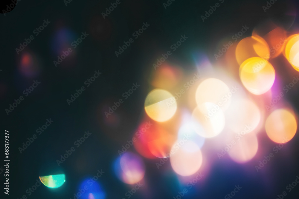 Colorful light on black background light effect Colorful light on black background light effect