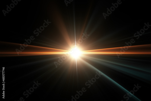 Light flare Glowing light explodes photo