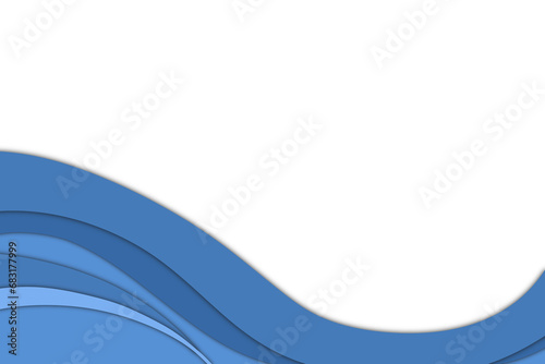 Abstract curvy line layer blue wave frame for business card, magazine covers, posters, booklets, banners