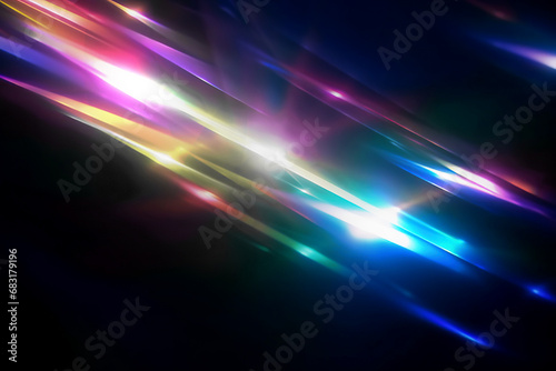 Blur colorful warm light on black background Light effect