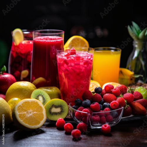 fruit juice and fruits