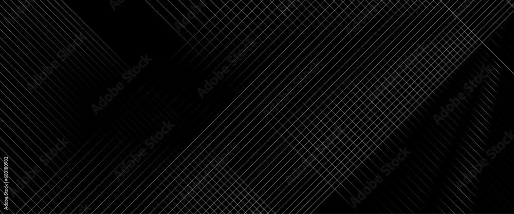 Vector black abstract background with geometric shapes, minimal geometric design, futuristic concept, with lines effect decoration and line stripes curve abstract presentation background.  - obrazy, fototapety, plakaty 