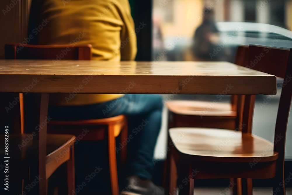 Serene Young Man Engrossed in Reading a Book at a Wooden Table in a Cozy Cafe with Natural Light Generative AI Serene Young Man Engrossed in Reading a Book at a Wooden Table in a Cozy Cafe with Natural Light Generative AI