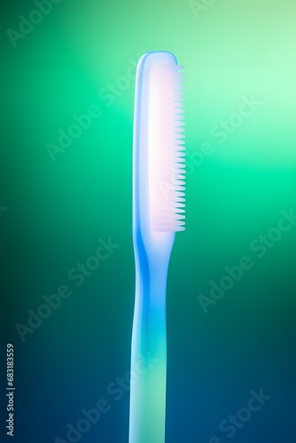 Freshen Up Your Smile with a Minty Toothpaste on a Blue Toothbrush - Dental Hygiene Concept Generative AI